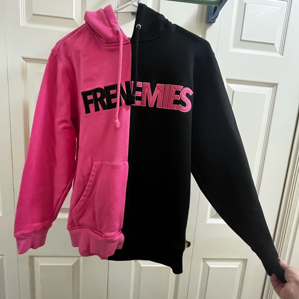 Teddy Fresh Pink and Black frenemies Hoodie